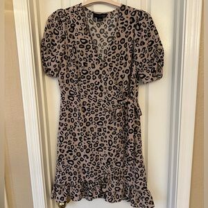 Sanctuary leopard print wrap dress